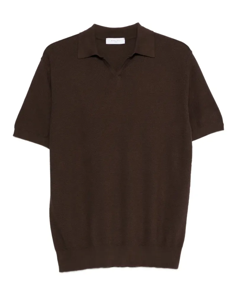 Boglioli T-Shirt mit V-Ausschnitt - Braun Braun