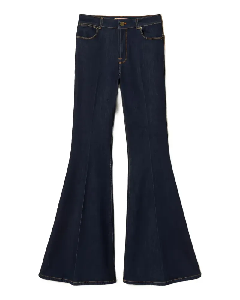 Twin-Set Ausgestellte Jeans mit Gürtelschlaufen - Blau Blau