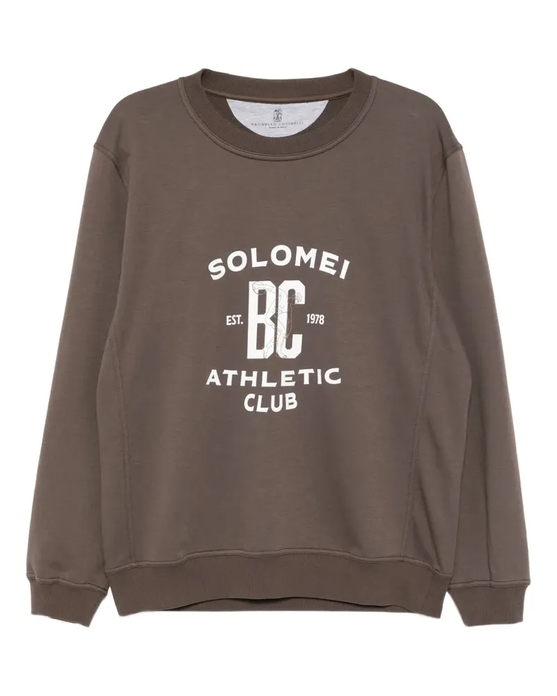 Brunello Cucinelli Sweatshirt mit grafischem Print - Braun Braun
