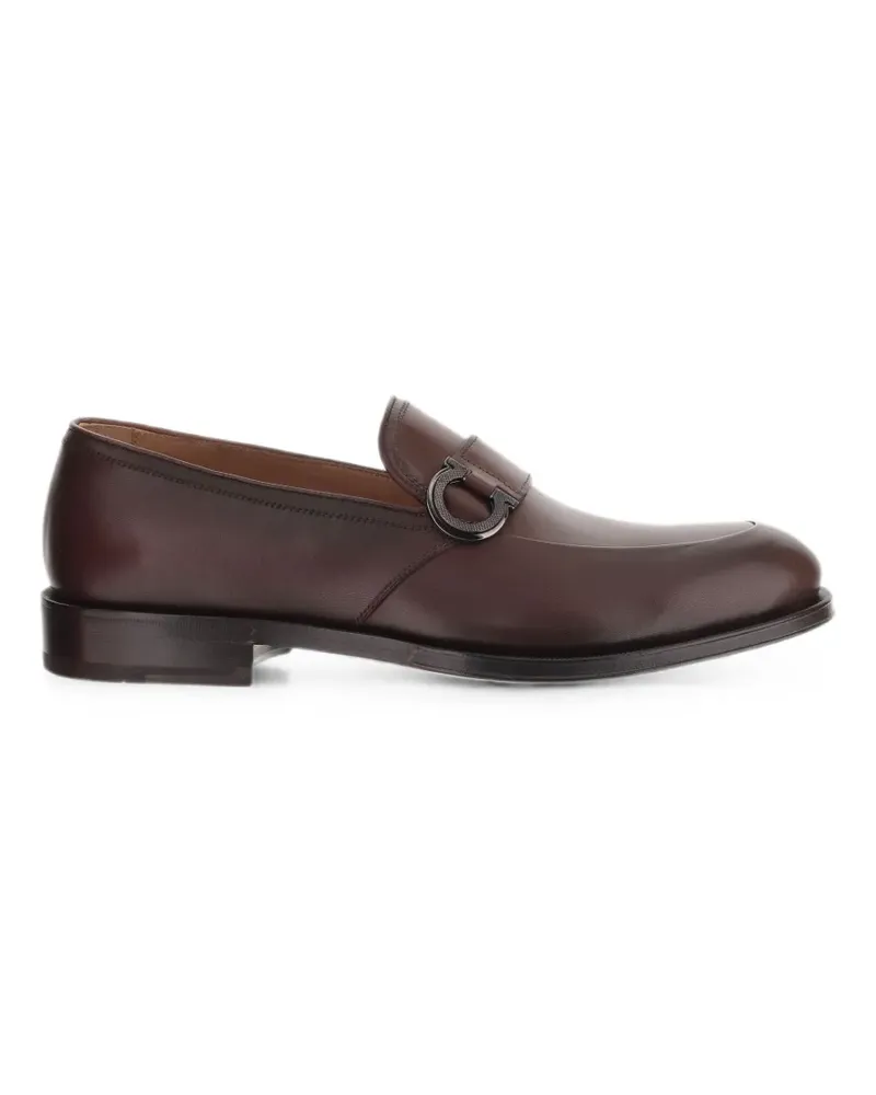Ferragamo Mokassins mit Gancini-Detail - Braun Braun
