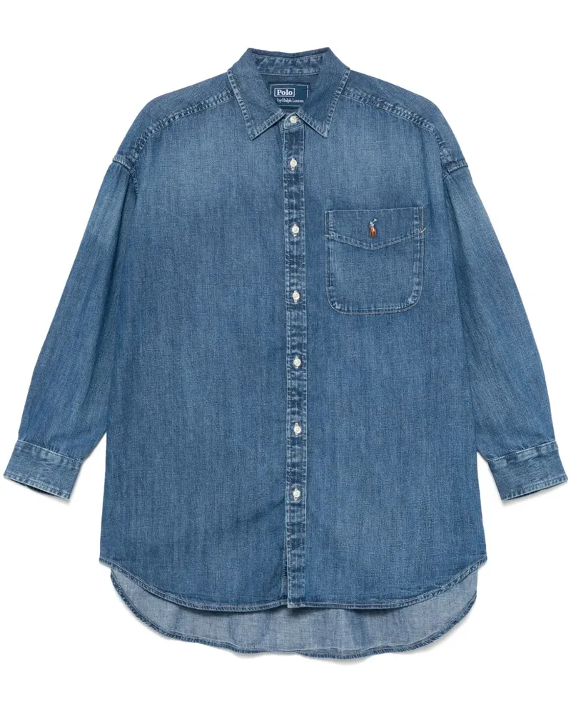 Ralph Lauren Hemd mit Polo Pony - Blau Blau