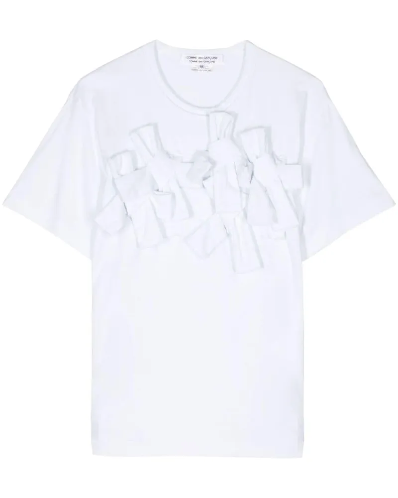 Comme des Garçons T-Shirt mit Schnürung Weiß