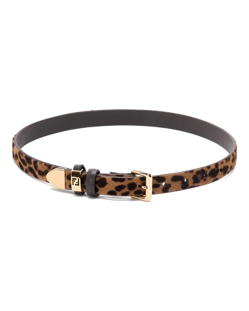 Fendi Forever  leopard belt - Braun Braun
