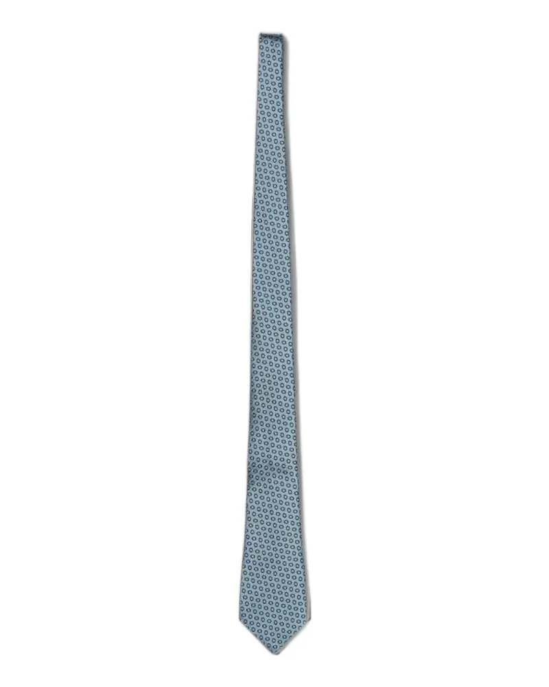 Ermenegildo Zegna jacquard-pattern silk tie - Blau Blau