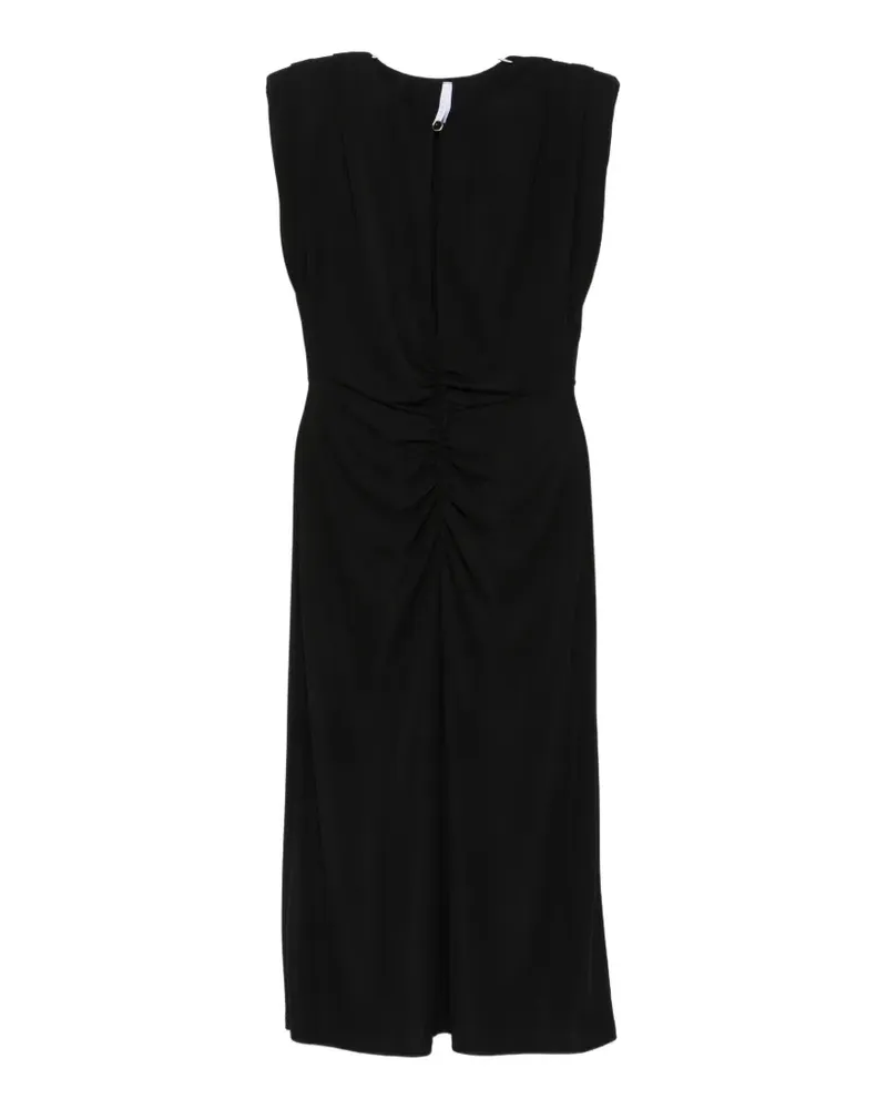 IMPERIAL ruched sleeveless midi dress - Schwarz Schwarz