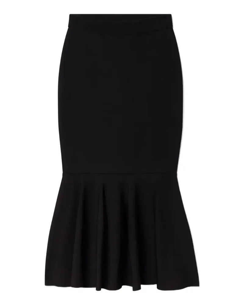 Stella McCartney Midirock in Kompaktstrick - Schwarz Schwarz