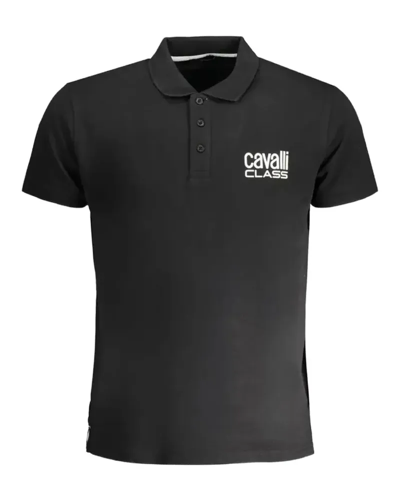 Roberto Cavalli logo-embroidered polo shirt - Schwarz Schwarz