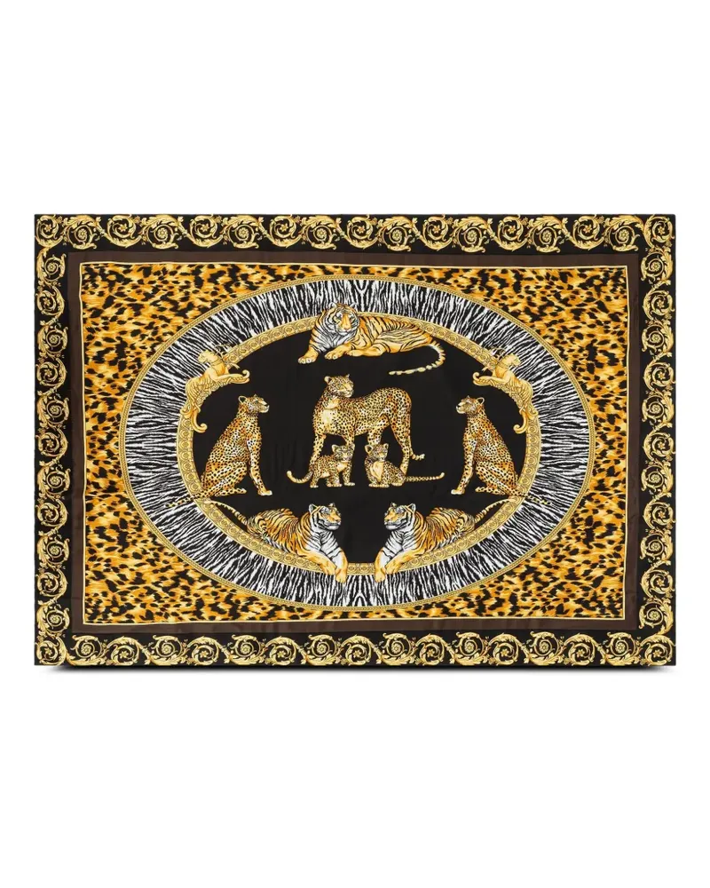 Versace Kissenbezug mit Animal-Print (2er-Set) - Schwarz Schwarz