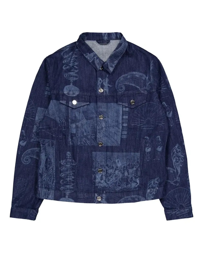 Études Studio x Batia Suter Kentucky Jeansjacke mit Print - Blau Blau