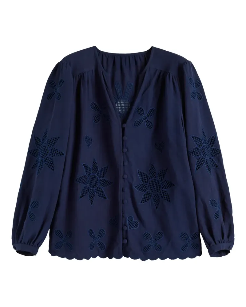 Chinti & Parker Hemd mit V-Ausschnitt - Blau Blau