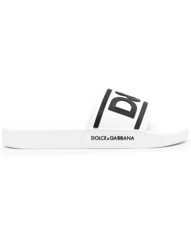 Dolce & Gabbana Gomma Pantoletten - Weiß Weiß