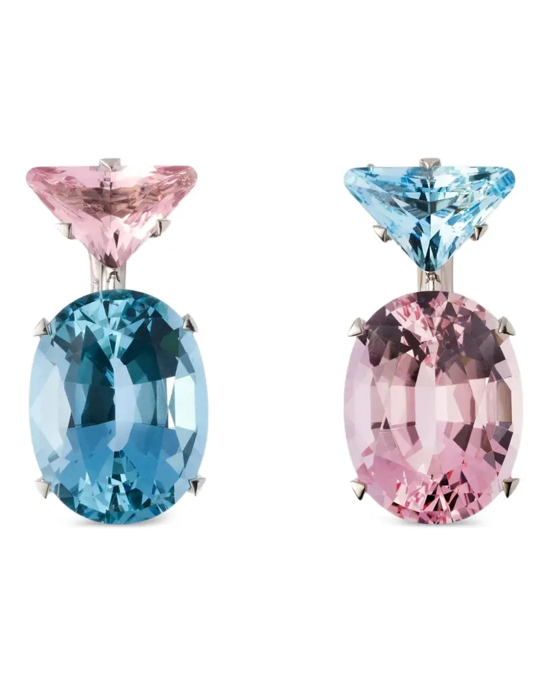 Prada Couleur Vivante morganite and aquamarine pendant earrings - Silber Silber