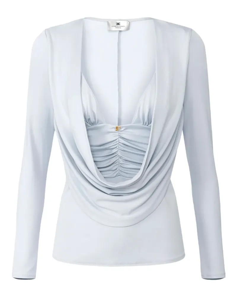 Elisabetta Franchi Hemd mit Drapierung - Blau Blau