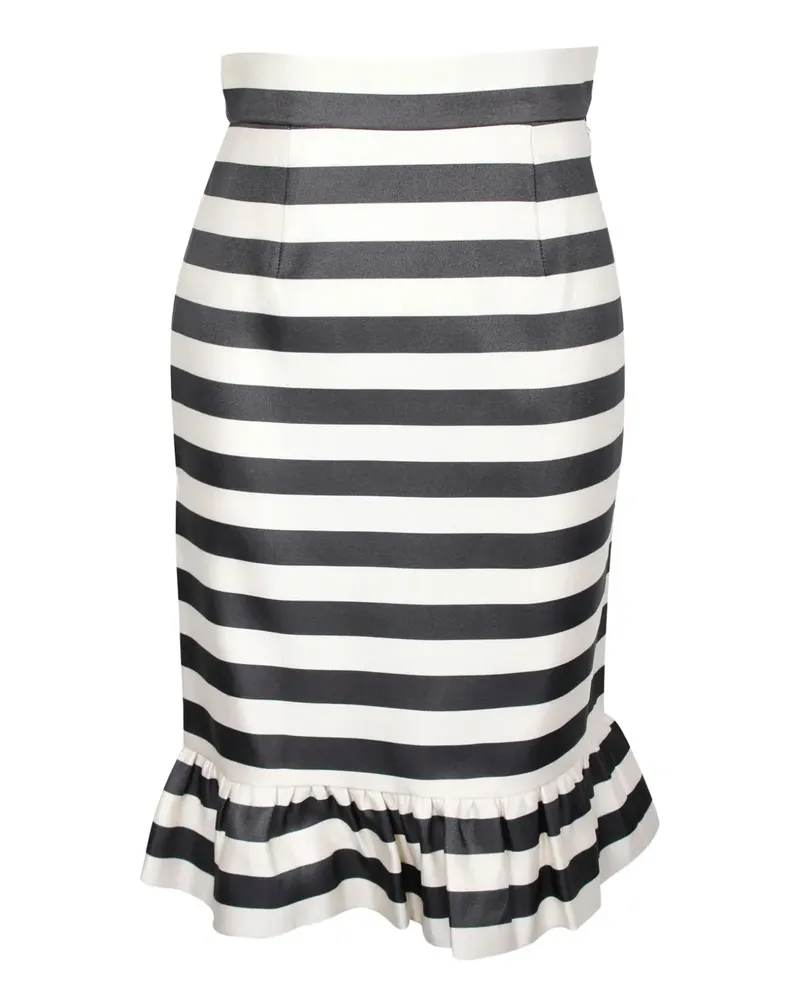 Mother of Pearl Bella stripe midi skirt - Schwarz Schwarz