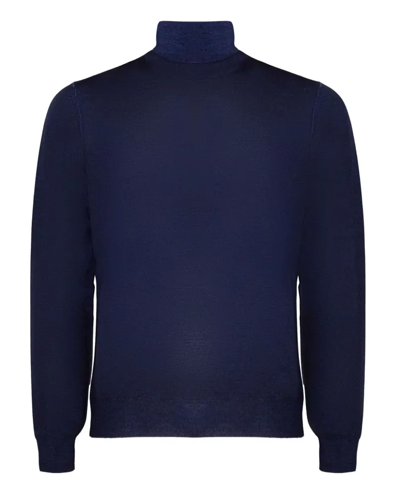 Fedeli Pullover mit geripptem Saum - Blau Blau