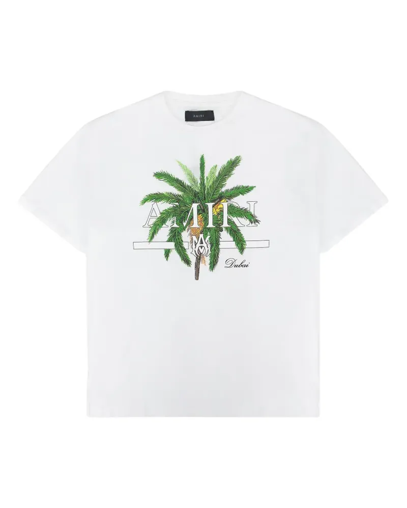 Amiri T-Shirt mit Palmen-Print - Weiß Weiß