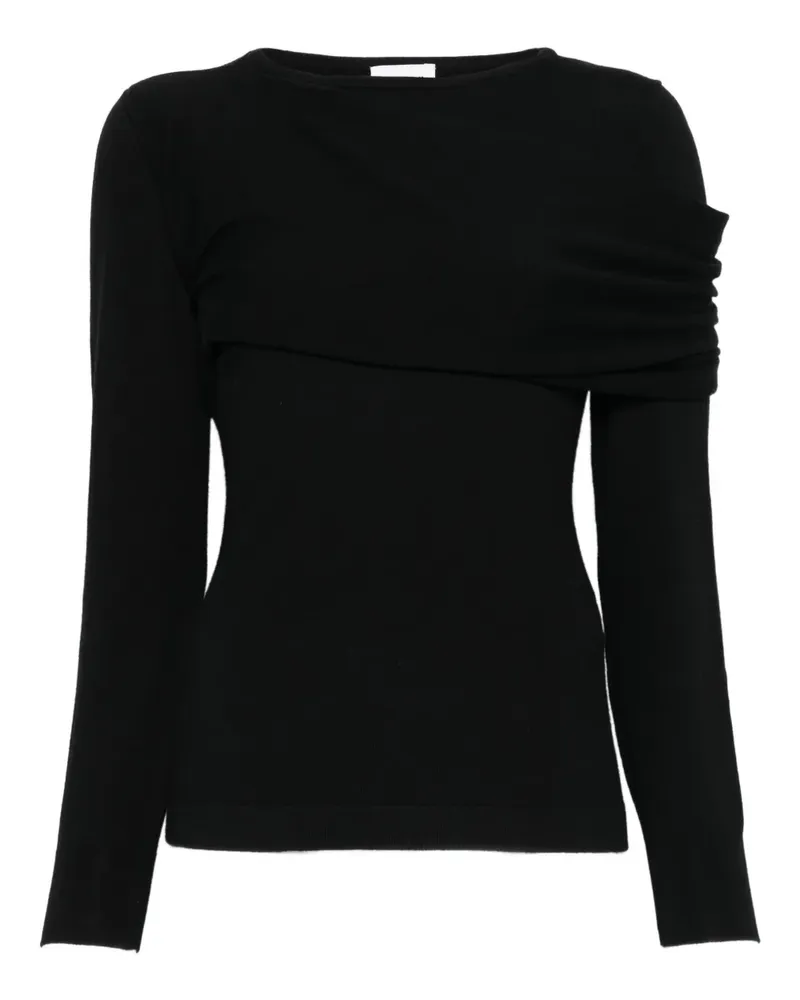 P.A.R.O.S.H. P.A.R.O H. Drapierter Pullover - Schwarz Schwarz