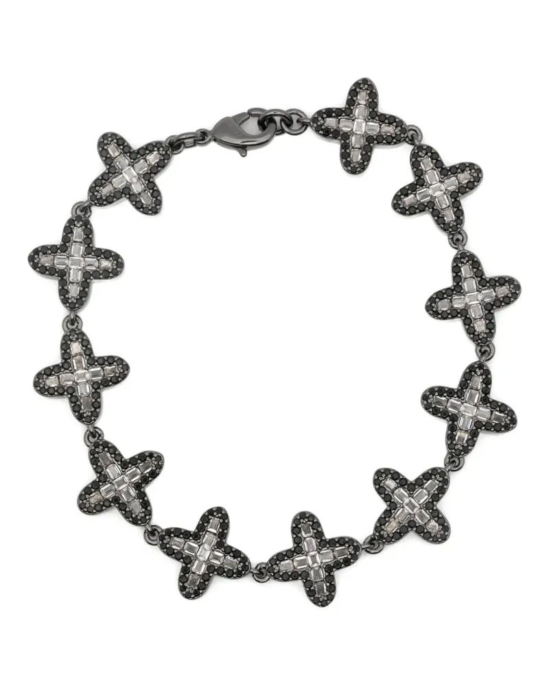 DARKAI clover crystal-embellished bracelet - Schwarz Schwarz
