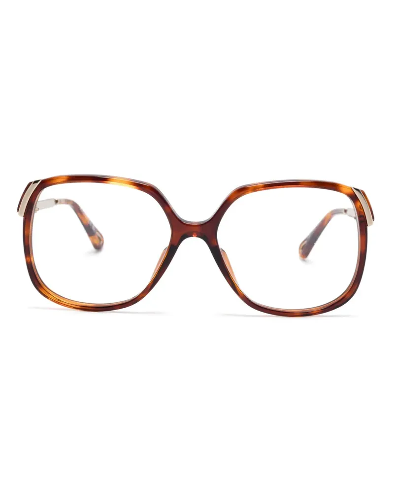 Chloé Brille mit eckigem Gestell - Braun Braun