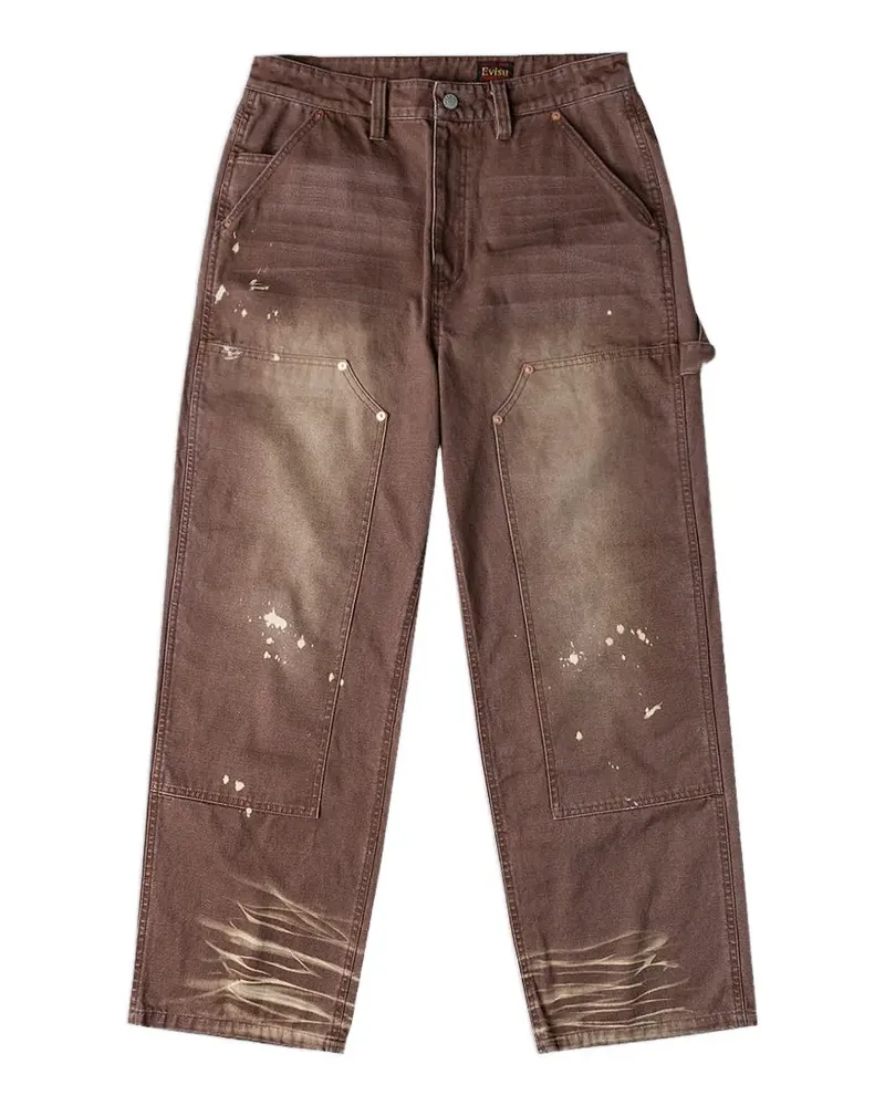 Evisu distressed Daicock jeans - Braun Braun