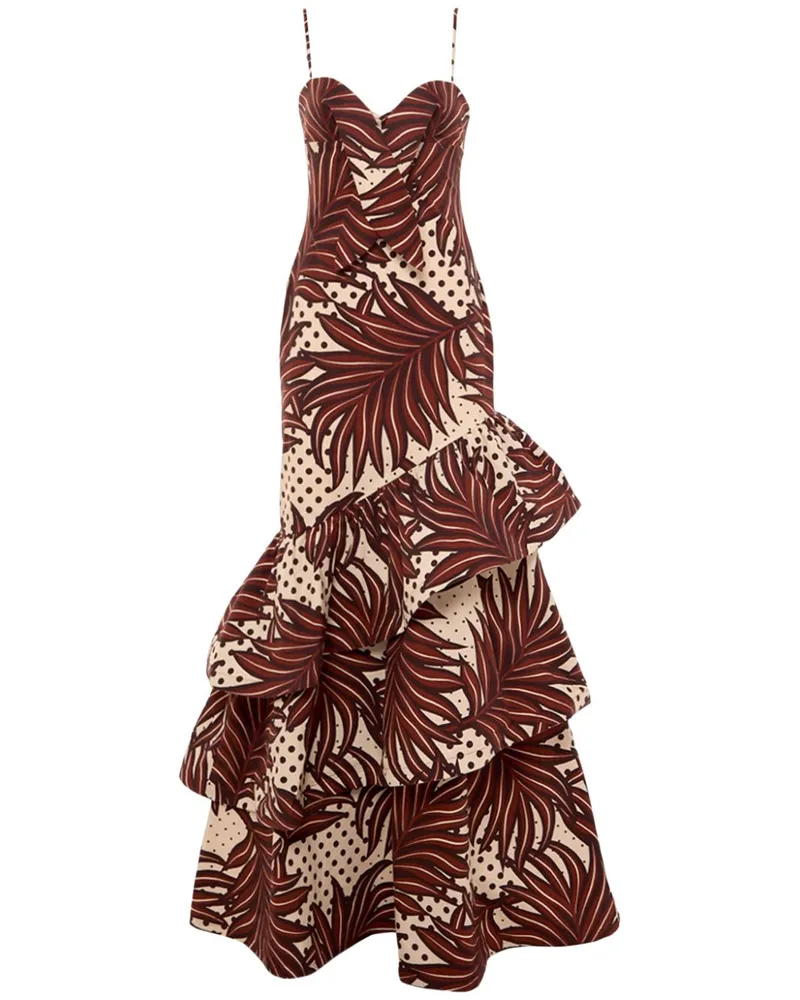 Retrofête Starla Maxikleid - Braun Braun