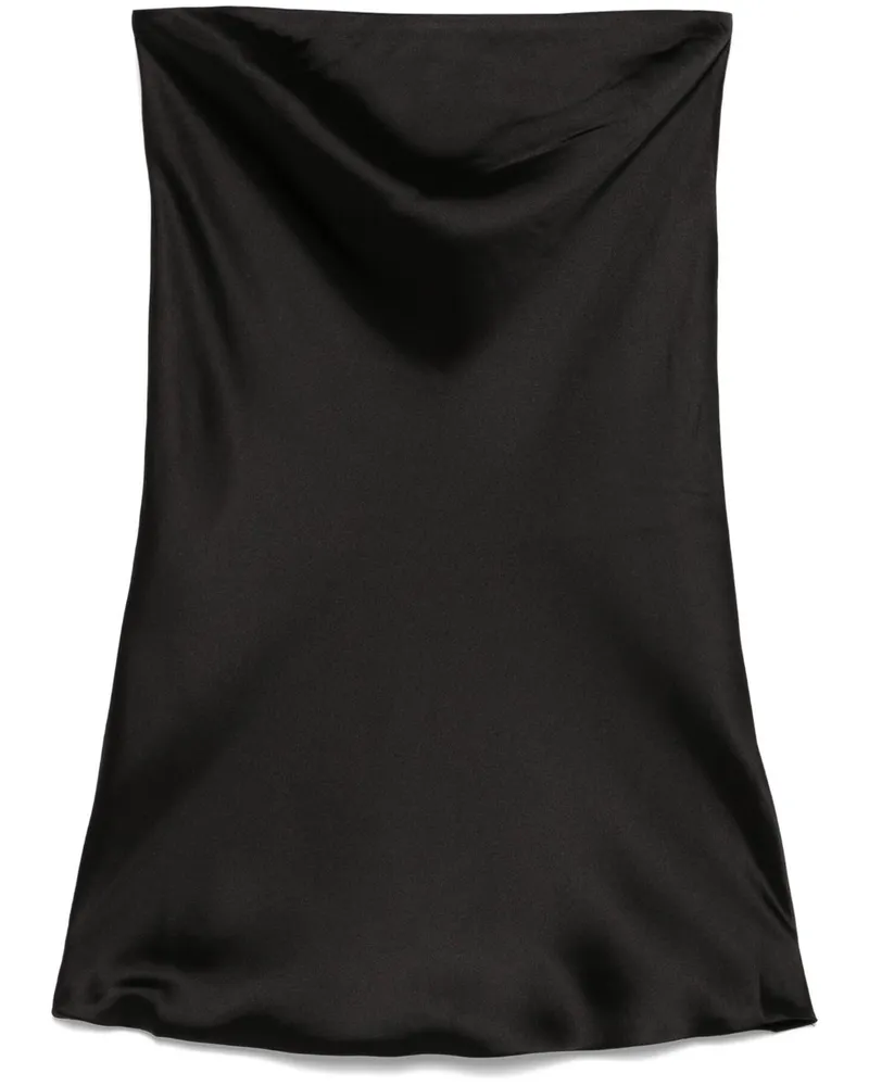 Norma Kamali Schulterfreies Minikleid mit Diagonalschnitt - Schwarz Schwarz