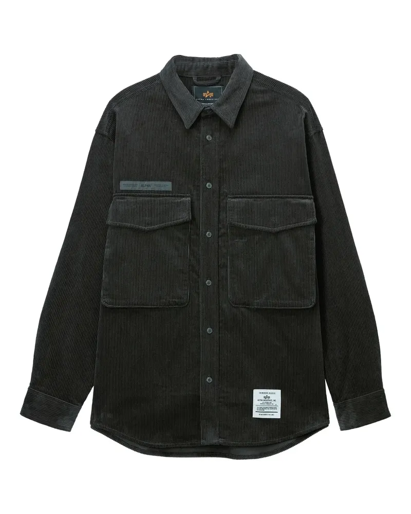 Alpha Industries Hemd aus Cord mit aufgesetzter Tasche - Grün Grün