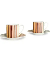 Missoni Home Gestreiftes Jenkins Kaffeeservice Weiß