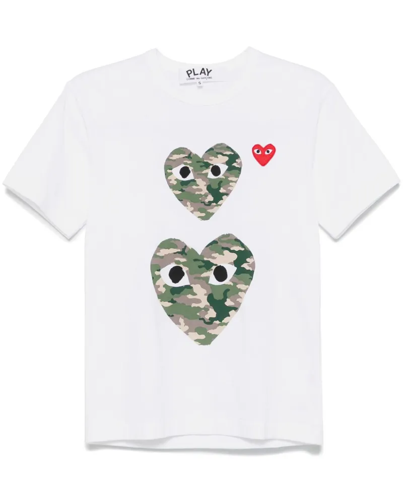 Comme des Garçons T-Shirt mit Herz-Print - Weiß Weiß