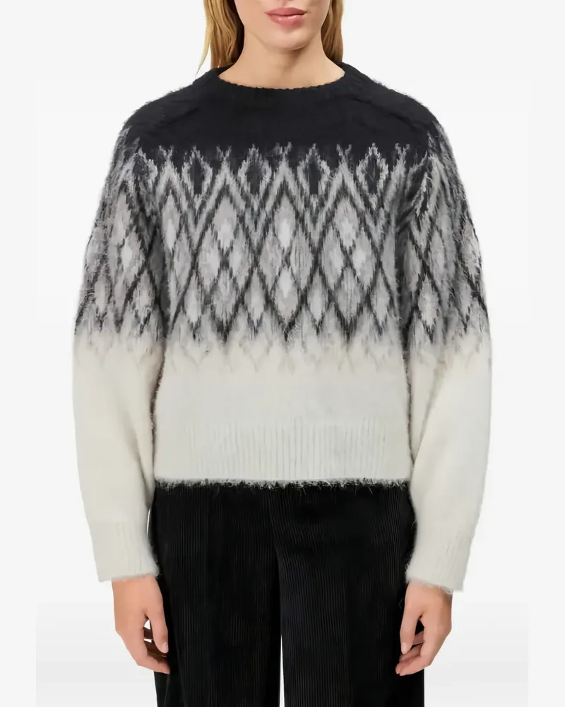 Drykorn Ginnifer Pullover mit Argyle-Muster - Schwarz Schwarz