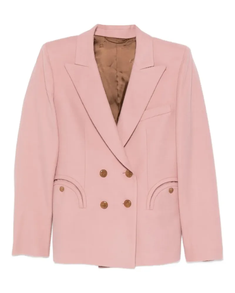 Blazé Milano Doppelreihiger Blazer mit runden Taschen - Rosa Rosa
