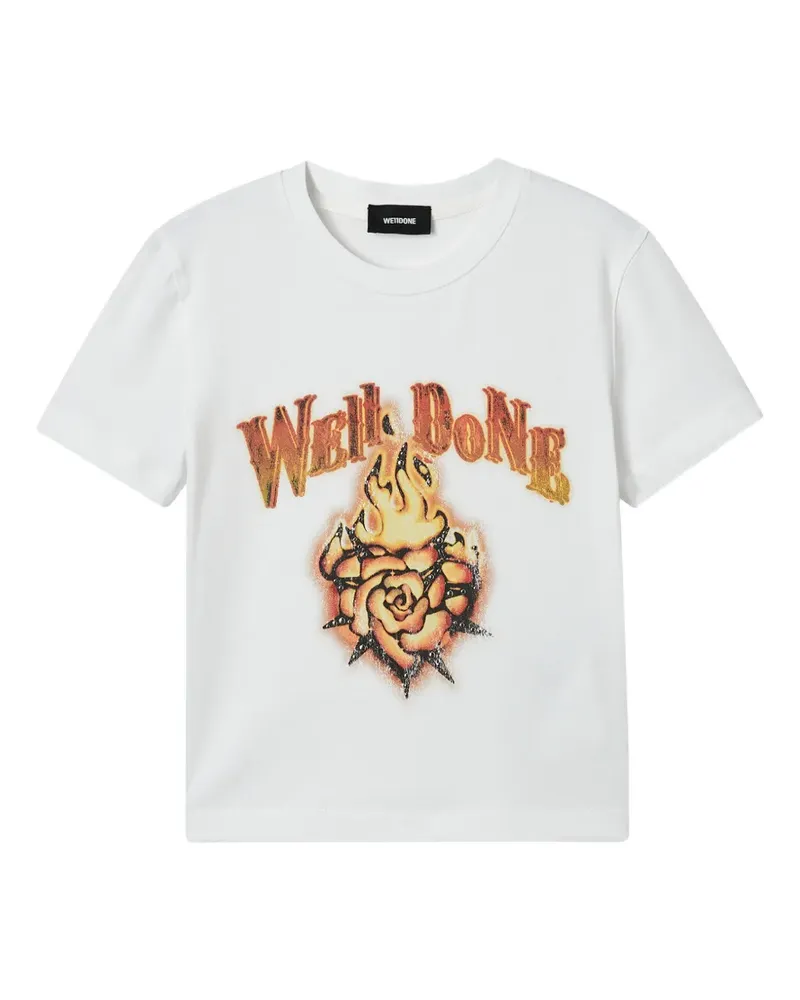 WE 11 DONE graphic T-shirt - Weiß Weiß