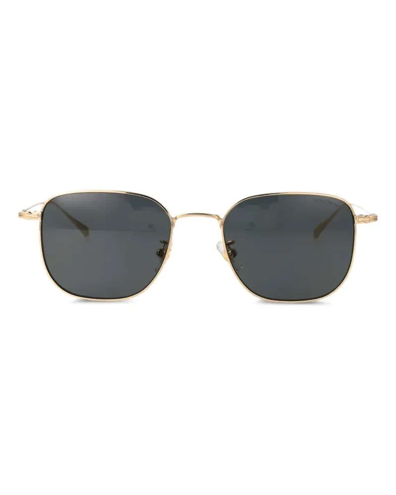 Montblanc geometric-frame sunglasses - Gold Gold