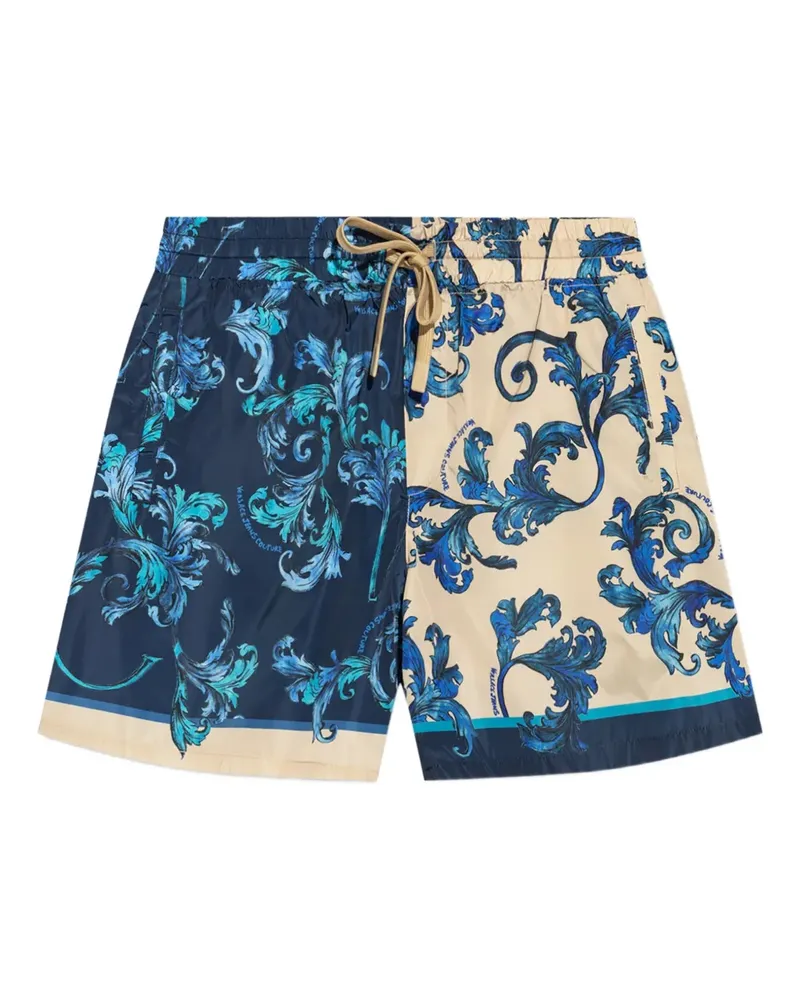 Versace Jeans Shorts mit Barocco-Print - Blau Blau