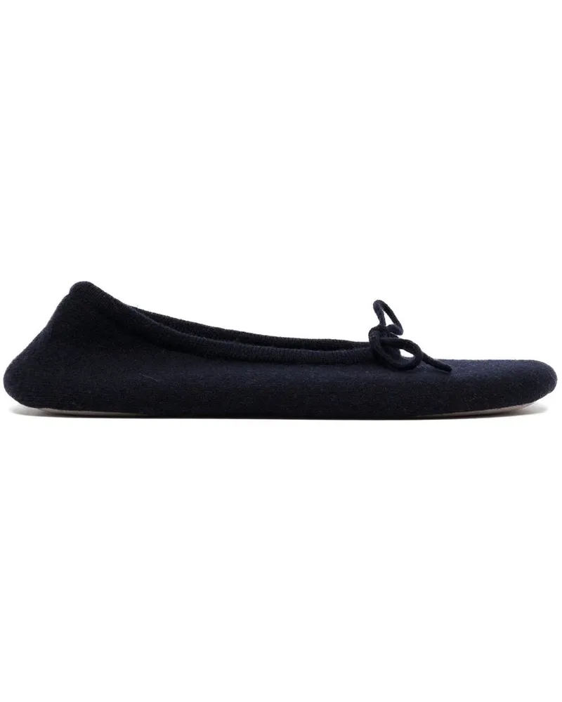 N.Peal Ballerinas aus Kaschmir - Blau Blau