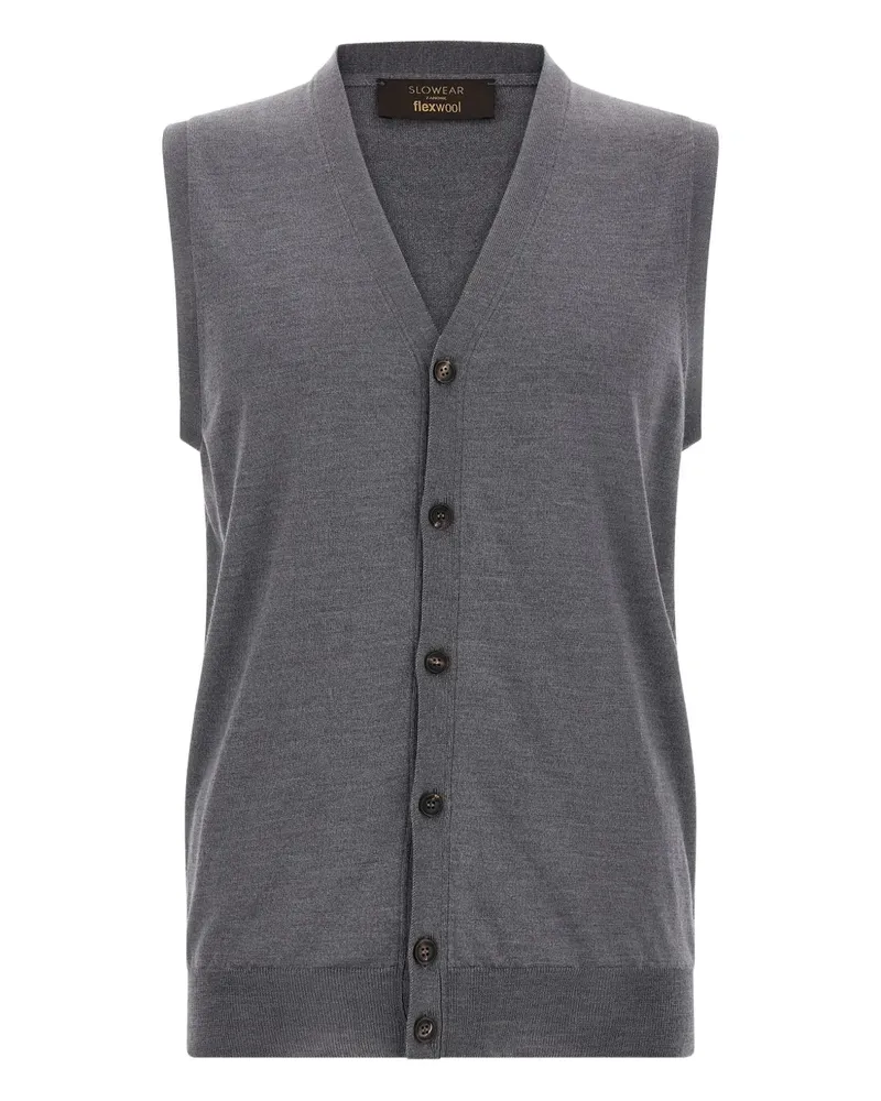 Zanone V-neck vest - Grau Grau