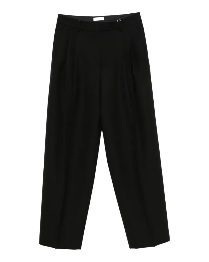 Totême Straight-Leg-Hose mit Falten - Schwarz Schwarz