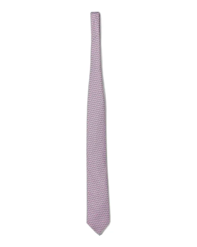 Ermenegildo Zegna palm-print silk tie - Rosa Rosa