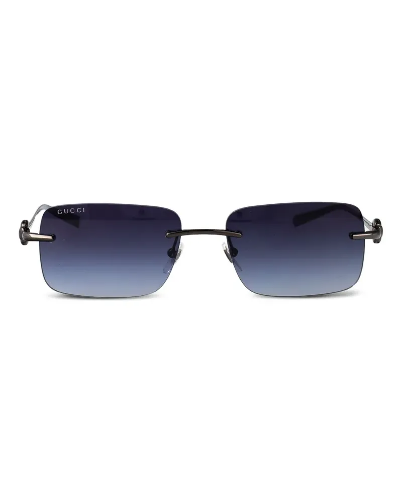 Gucci Sonnenbrille mit eckigem Gestell - Grau Grau