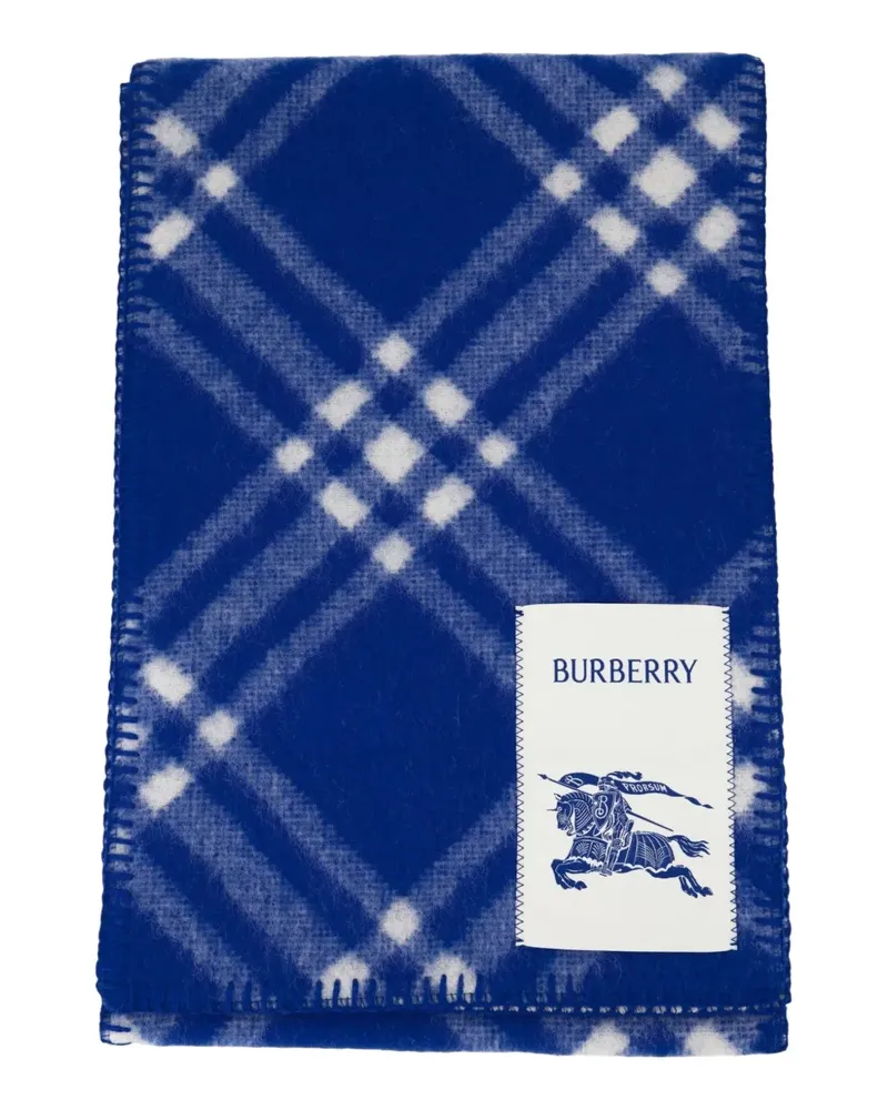 Burberry Schal mit Karomuster - Blau Blau
