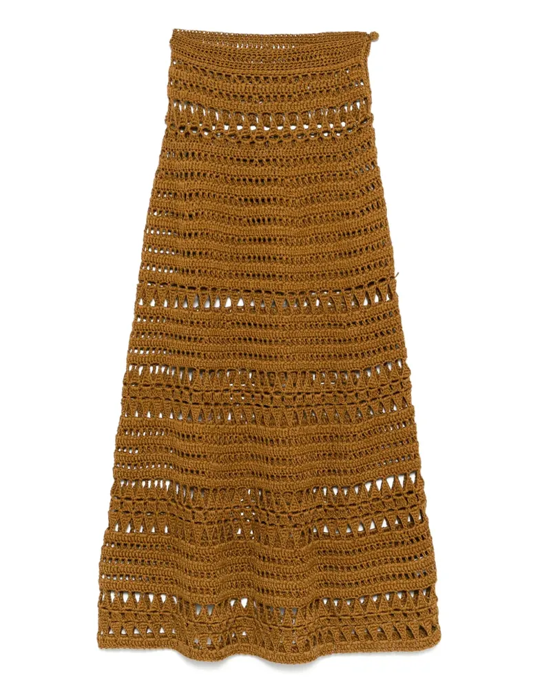 Elie Saab Gehäkelter Midirock - Braun Braun