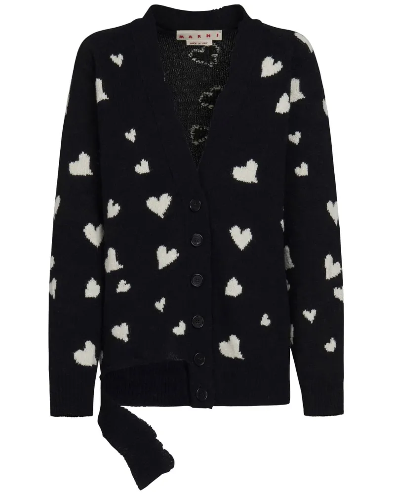 Marni Bunch of Hearts Cardigan - Schwarz Schwarz