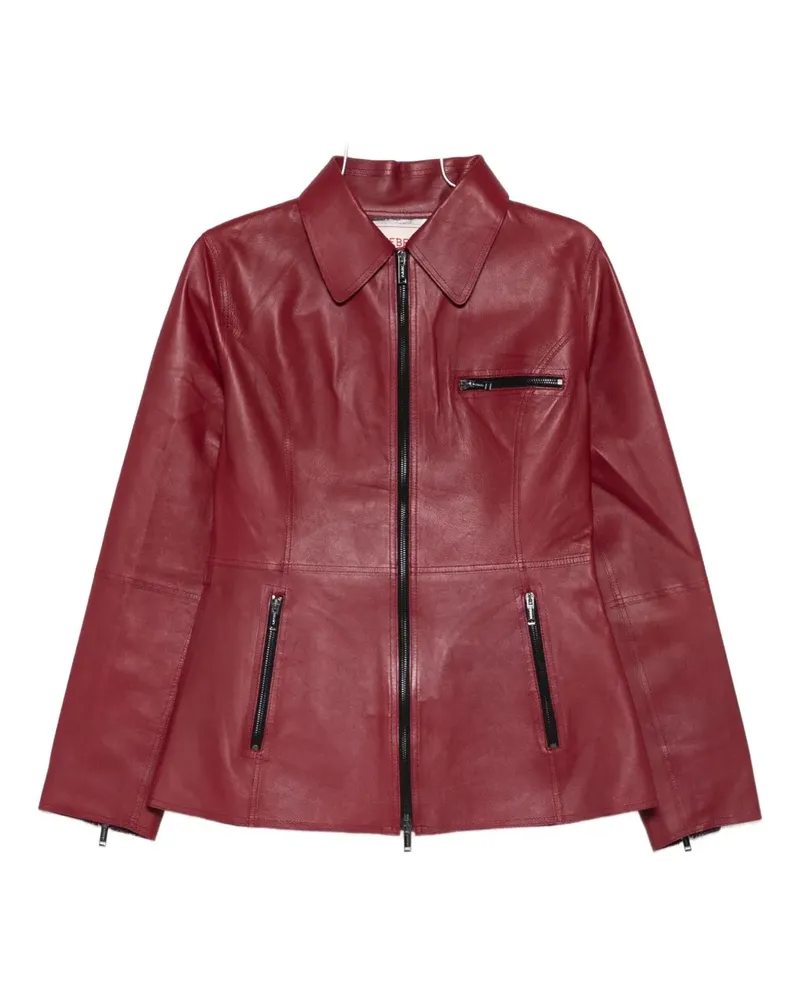 Iceberg zip leather jacket - Rot Rot