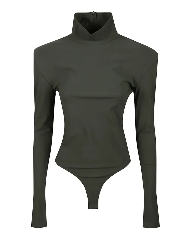 IRO padded-shoulder high-neck bodysuit - Grün Grün