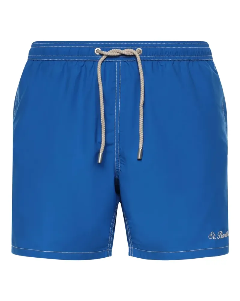 MC2 Saint Barth contrast-topstitching swim shorts - Blau Blau