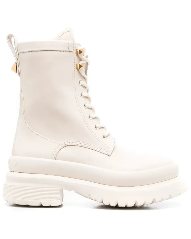 Valentino Garavani Schnürstiefel mit dicker Sohle - Nude Nude