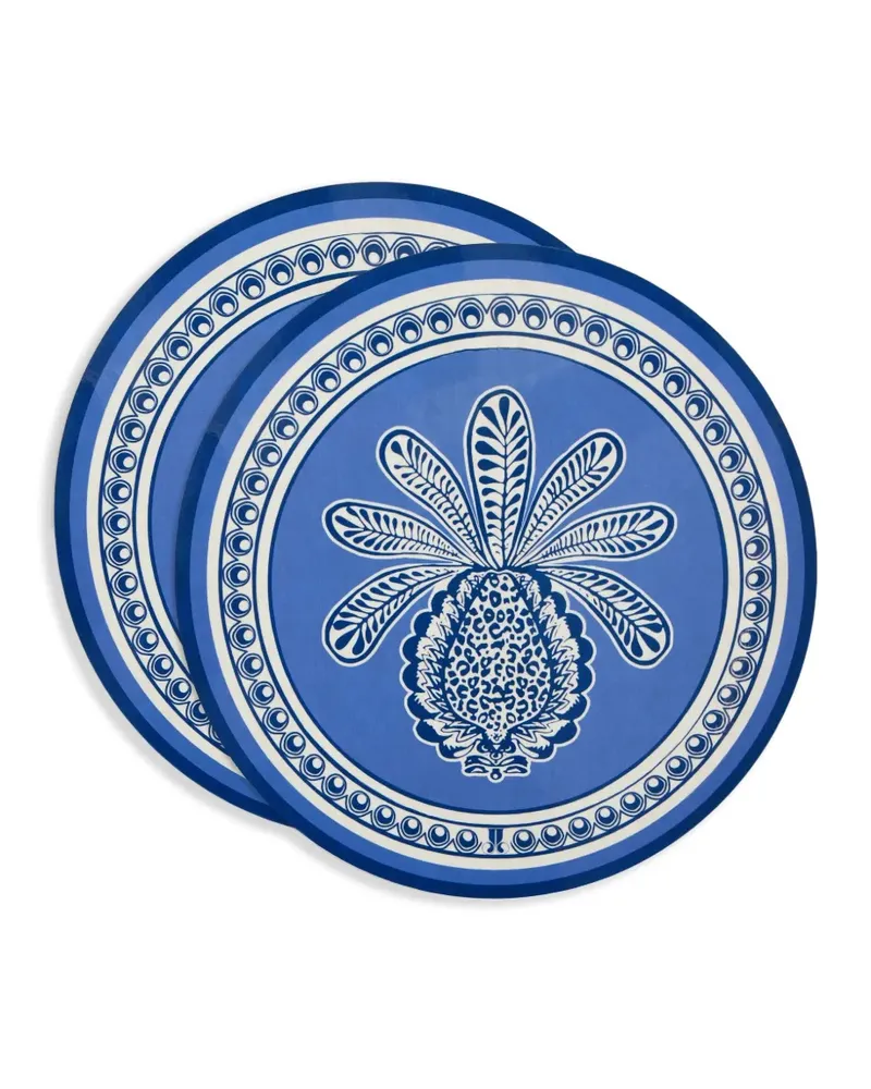 La DoubleJ Disk Tischsets (2er-Set) - Blau Blau
