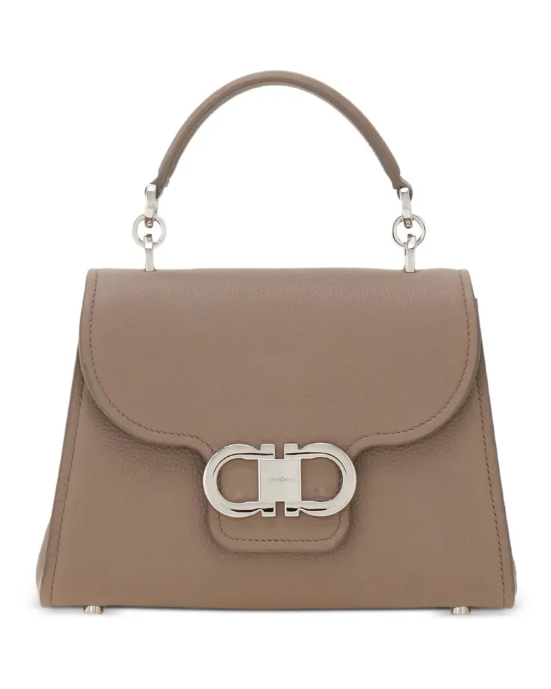 Ferragamo Double Gancini Handtasche - Nude Nude