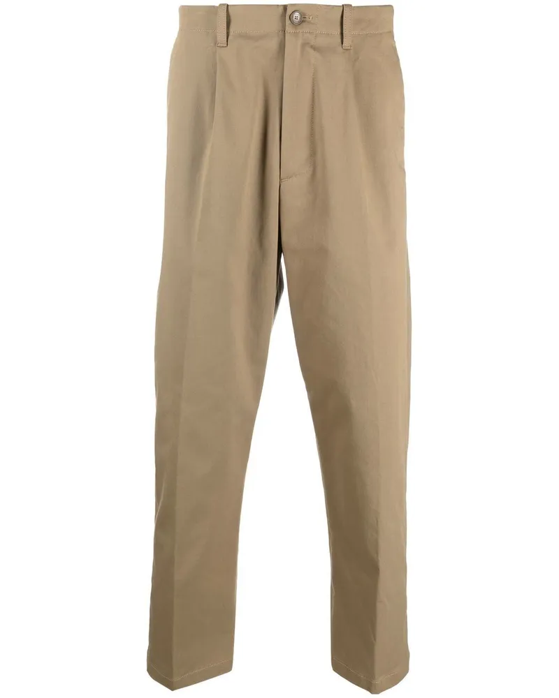 Etro Straight-Leg-Hose mit Logo - Braun Braun