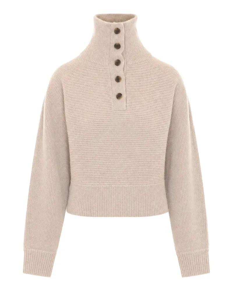 Lisa Yang Aylani button-neck sweater - Nude Nude
